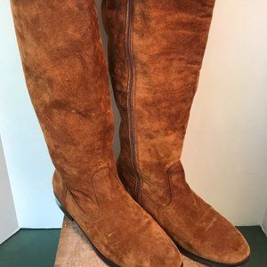NewportNews Tan Suede Riding Boots